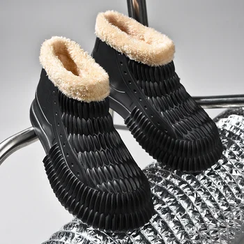 Мужские Зимние ботинки из ЭВА, Зимняя Бархатная и Утолщенная Утепленная Обувь для Мужчин, Противоскользящие Водонепроницаемые Мужские Ботинки Индивидуального Дизайна 2