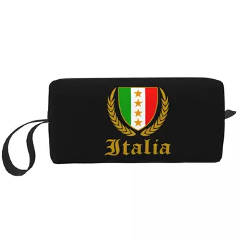 Italia Италия Косметичка с итальянским флагом, водонепроницаемая Евро-косметичка, дорожная сумка для туалетных принадлежностей, органайзер, сумка для хранения для женщин 1