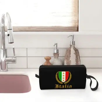 Italia Италия Косметичка с итальянским флагом, водонепроницаемая Евро-косметичка, дорожная сумка для туалетных принадлежностей, органайзер, сумка для хранения для женщин 2