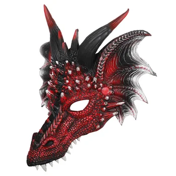 Маска Дракона на Хэллоуин, маска для косплея, Забавный костюм, Маска для вечеринки, украшения для Хэллоуина, Мужская и женская часть для косплея 2