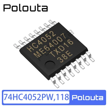 5шт 74HC4052PW 118 TSSOP-16 Двойной 4-Канальный Аналоговый мультиплексор с чипом Polouta 1