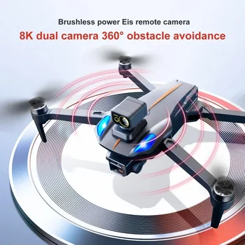 Новый беспилотный летательный аппарат для обхода препятствий с GPS и двойной камерой 8K на большие расстояния 1200 м 5G WIFI самолет K911 Max Drone 2