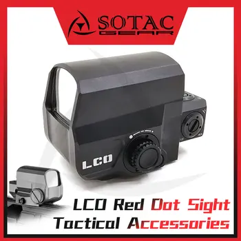 SOTAC Металлический тактический прицел LCO Red Dot с голографическим отражателем для охоты на открытом воздухе, подходит для крепления на рейке 20 мм 1