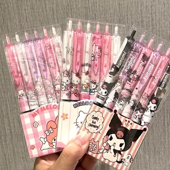 72 шт./ лот Sanrio Kawaii Dog Cat Press Гелевая ручка, милые ручки для подписи черными чернилами 0,5 мм, Рекламные Подарочные Офисные школьные принадлежности 2