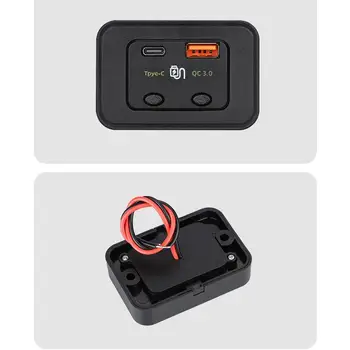Автомобильное Быстрое Зарядное Устройство 48 Вт Type-C Qc3.0 USB-Порт Быстрое Зарядное Устройство С Переключателем Зарядки 2 Устройств Модифицированные Детали Защитная Шина RV 2