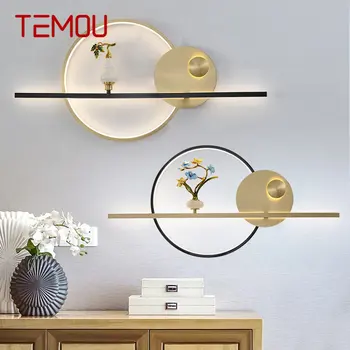 Современный настенный светильник TEMOU, Винтажная латунь, креативный дизайн, декор в виде тыквы, бра, Светодиодная лампа для дома, гостиной, прикроватной тумбочки в спальне 1