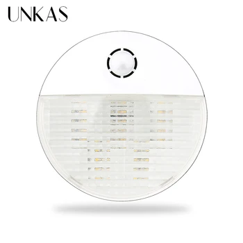 Рампы UNKAS A8 своими руками Настенный выключатель Лампа с датчиком человеческого тела Подходит для подъездов коридоров углов лестниц Розетка 1