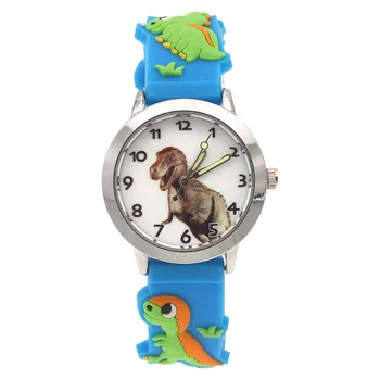 Мультяшные часы Модные Повседневные летние часы с динозавром для мальчиков и девочек, кварцевые часы с силиконовым ремешком, подарок для детей, Цифровые Часы для студентов 2