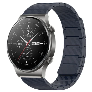 20-22 мм Магнитный ремешок из Углеродного волокна для Huawei Watch 4 Pro GT2/3/2e Металлическая Петля для Samsung Galaxy 46 мм 3/4/5 Gear Спортивный Мужской ремешок 2