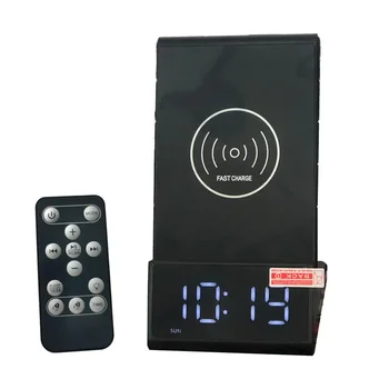Беспроводной Bluetooth динамик Будильник Перезаряжаемый цифровой будильник Беспроводной Bluetooth Динамик Настольные часы FM Радио 2