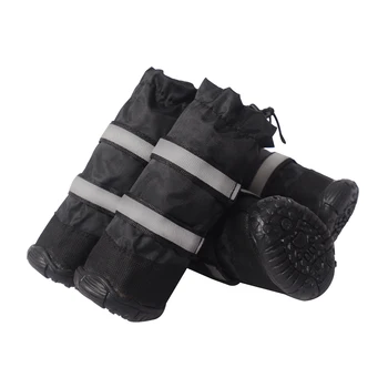 Высококачественная осенне-зимняя длинная обувь для собак, нескользящая, непромокаемая, снегозащитная, разных размеров обувь для собак 2