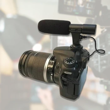 Профессиональный Внешний Стереомикрофон 3,5 мм Видеокамера Цифровая Видеокамера Записывающий Стереомикрофон для DSLR Dropship 2