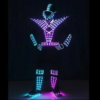 Светодиодные светящиеся костюмы для выступлений на сцене, освещающие танцевальную одежду, праздничную вечеринку, диджейское шоу. 1