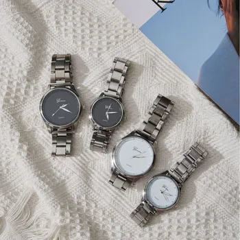 Мужские часы Модные повседневные часы кварцевые часы со стальным ремешком наручные часы минималистичные кварцевые часы серебристые элегантные мужские часы 2
