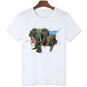 Футболка Elephant 3D, оригинальные брендовые топы, летняя футболка оверсайз для мужчин, повседневная одежда B143 1