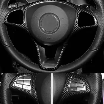 Накладка панели рулевого колеса Mercedes Benz W213 W205 X253 C E GLC 2014-2017 (Текстура из углеродного волокна) 2