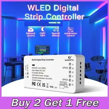 GLEDOPTO WLED Strip Controller 5-24 В 800 Микросхем RGB RGBW LED Light Strip Controller DIY WiFi APP Control 100 Динамических Режимов Освещения 1