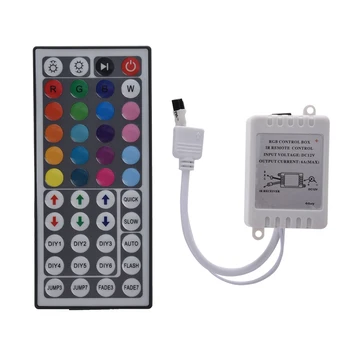 1 Шт 44-Клавишный ИК-Пульт Дистанционного Управления для светодиодных Лент RGB 5050 и 1 шт светодиодный Контроллер RGB Control IR FB 24 Клавиши Белый 2