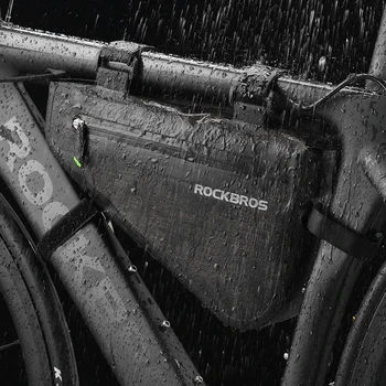 Велосипедные сумки на раме ROCKBROS, сумка-переноска большой емкости, Непромокаемая Велосипедная сумка, треугольный чехол, водонепроницаемые Аксессуары для велосипедов с конопаткой 2