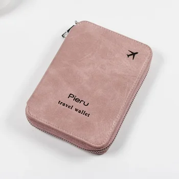 Трансграничная многофункциональная RFID-противоугонная щетка, держатель для паспорта, сумка для сертификатов, дорожный чехол для хранения на молнии, сумка для паспорта 1