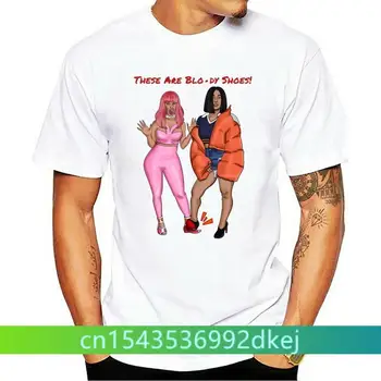 Cardi B Nicki Minaj Футболка Мужская забавная футболка из 100% Хлопка harajuku Лето 2019 футболка С коротким рукавом Плюс Размер футболки подарок