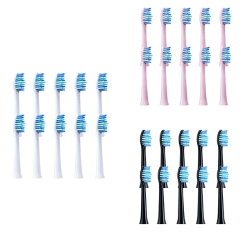 Замена 10 шт. для HUAWEI/Lebooo/Fupai/KKC/ZR Умная электрическая зубная щетка с чистящими насадками для щеток Замените насадку для щеток 1