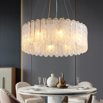 Современный светодиодный подвесной светильник Crystal Lustre для столовой Спальни кухни Подвесные светильники для домашнего декора 2