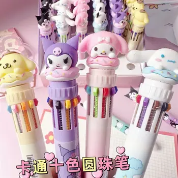 Sanrio Cinnamoroll Kuromi My melody многоцветная ручка для печати шариковая ручка для студентов мужского и женского пола многофункциональная маркировочная ручка 2