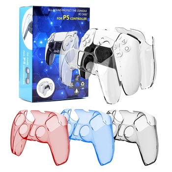 Прозрачный жесткий чехол Защитный чехол для PS5 DualSense Skin Shell Ультратонкий прозрачный чехол для ПК для контроллера Sony PlayStation 5 1