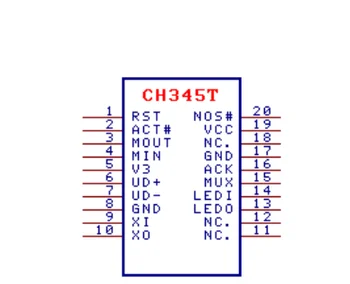 CH345T совершенно новый оригинальный патч SSOP20 USB для MIDI-чипа 2