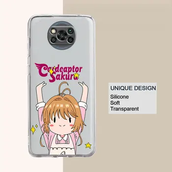 Аниме Милый Чехол для телефона Sakura для Xiaomi Poco M5 X3 NFC X4 GT X3 Pro M5s C40 F3 X5 Pro F1 M3 X4 Силиконовый Чехол Funda 2