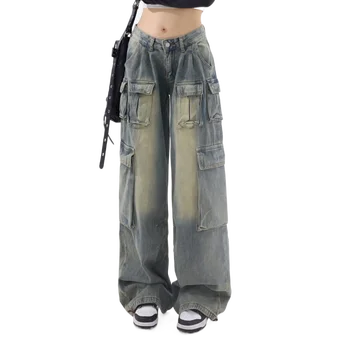 Драповые широкие брюки с высокой талией, осенне-зимние свободные трикотажные мешковатые брюки с прямыми штанинами, корейская модная повседневная женская одежда на шнуровке купить онлайн / Ручки для рисования ~ Manhattan-realt.ru 11