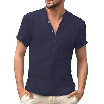 Новая весенняя хлопчатобумажная социальная рубашка Мужская однотонная высококачественная рубашка с длинным рукавом для мужчин Повседневные социальные мужские рубашки с лацканами 1