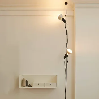 Итальянский дизайн Parentesi Подвесной Светильник Современная Гостиная Угловая Лампа Для Гостиной Декор Отеля Минималистичный СВЕТОДИОДНЫЙ Прикроватный Подвесной Светильник
