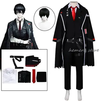 Игровые костюмы для косплея компании Limbus, Униформа Yi-Sang, Парики, Длинная черная куртка, Карнавальные костюмы на Хэллоуин 1