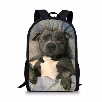 Школьные сумки с принтом собаки-бультерьера для девочек и мальчиков, рюкзак для детей, детская сумка для книг, рюкзак для школьников, сумка для книг 2
