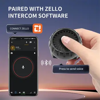 Беспроводной контроллер Кнопки PTT Для Голосового Домофона Zello Hands-free Bluetooth Кнопка PTT Контроллер (Без батареи) 2