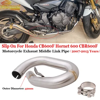 Слипоны Для Honda CB600F Hornet 600 CBR600F 2007-2013 Годов Выпуска Мотоцикла, Модификация Выхлопной Трубы Среднего Звена, Соединительная Трубка 1