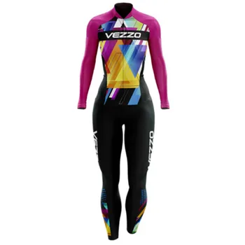 2021 VEZZO Женская Длинная Одежда Для Триатлона Велосипедные Комплекты Skinsuit Maillot Ropa Ciclismo Go Pro Team Розовые Комплекты Комбинезонов Mujer 1