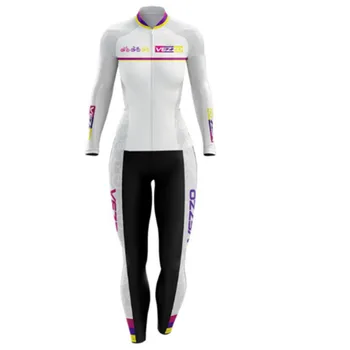 2021 VEZZO Женская Длинная Одежда Для Триатлона Велосипедные Комплекты Skinsuit Maillot Ropa Ciclismo Go Pro Team Розовые Комплекты Комбинезонов Mujer 2