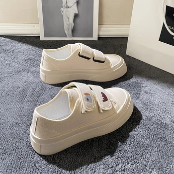 Женская обувь canvas, маленькие белые туфли на толстой подошве, красивые парусиновые туфли на плоской подошве, вулканизированные кроссовки для бега, прекрасная кавайная розовая лолита 2