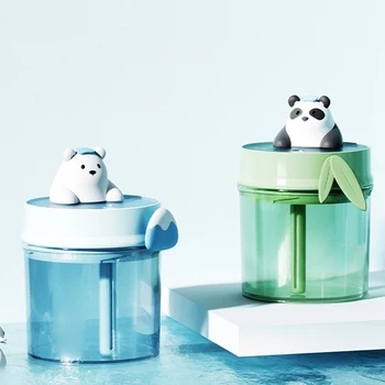 Ультразвуковой Увлажнитель воздуха Panda большой емкости без звука для детей в подарок Зеленый 1
