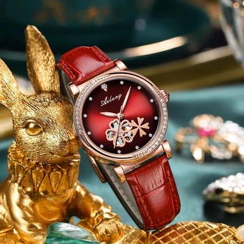 AILANG Новые Роскошные Женские часы Автоматические Механические Стальные наручные часы Со стразами Модное платье-браслет для девочек Подарок 2021 года 1
