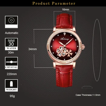 AILANG Новые Роскошные Женские часы Автоматические Механические Стальные наручные часы Со стразами Модное платье-браслет для девочек Подарок 2021 года 2