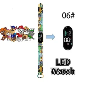 Светодиодные электронные часы Paw Patrol, модный красочный браслет, сенсорный водонепроницаемый ремешок с персонажем аниме покемоном, детские часы 2
