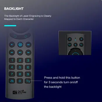 BT С Подсветкой G10S G30S G40S G21 RU MX3L Air Mouse Беспроводное Голосовое Дистанционное ИК-Обучение 2.4 G Управление для Android TV BOX 2