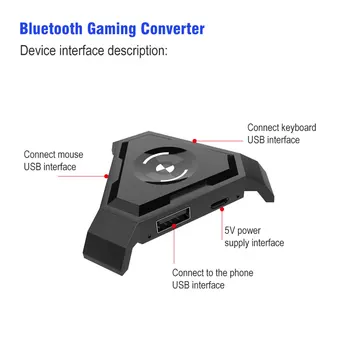 Геймпад для мобильного телефона Игровая клавиатура Конвертер мыши Bluetooth 5 0 Адаптер для геймеров 2