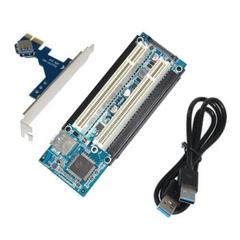 Поддержка адаптера Pcie-Dual PCI Riser Card PCI-E-PCI Expansion Card Звуковая карта с параллельным портом 1