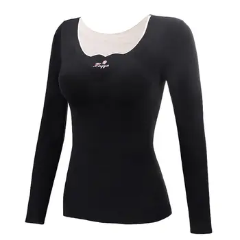 Женское термобелье Thermal Baselayer, удобная зимняя рубашка, Универсальные мягкие топы для девочек с длинными рукавами 2