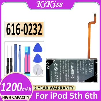 Батарея KiKiss 616-0232 6160232 1200 мАч Для iPod 5th Video 60 ГБ 80 ГБ 6-го поколения Classic Толщиной 160 ГБ Bateria 1
